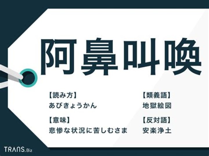 阿鼻叫喚 意味 由来 例文